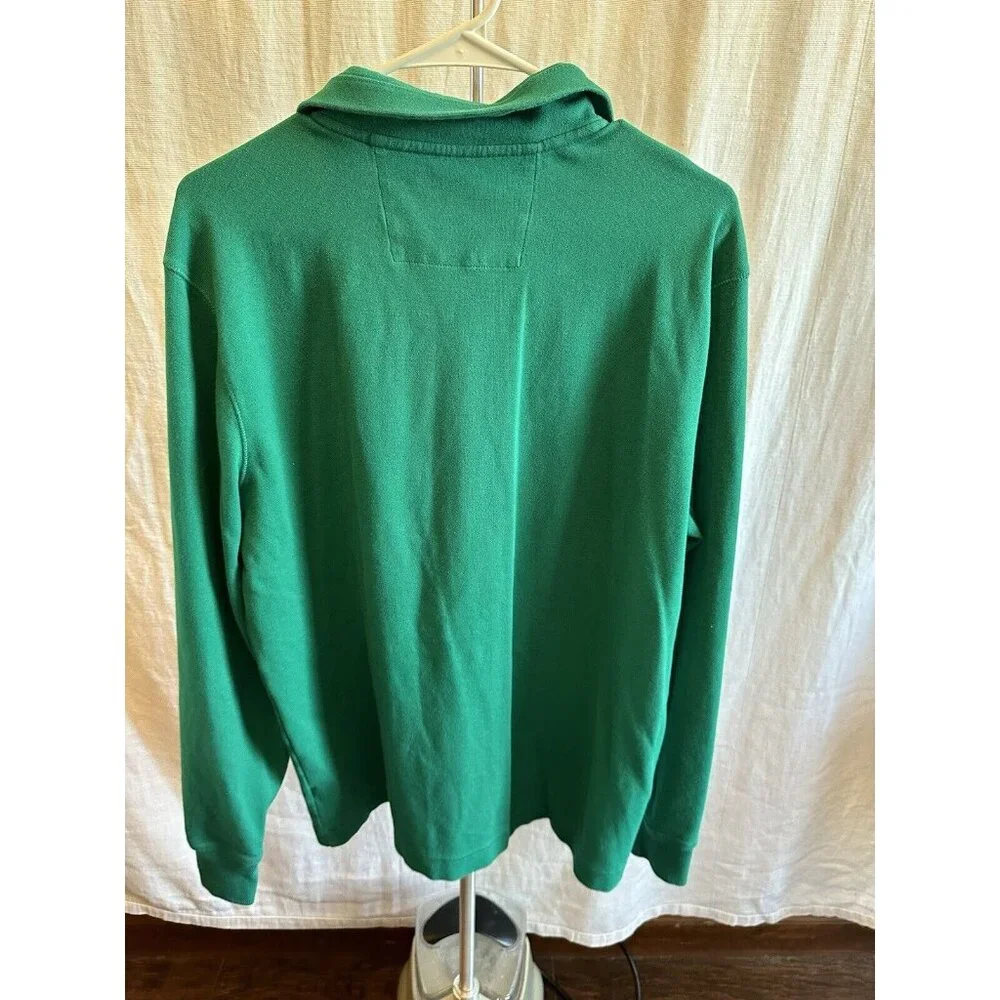 Banana Republic Men’s Quarter Zip Sweater Vibrant‎ Green Sz Large